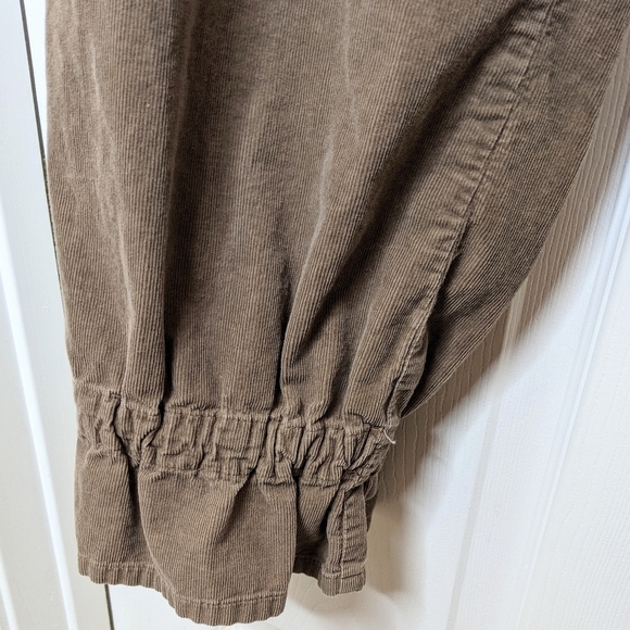 VTG Union Bay Womens Juniors Corduroy Cargo Pants Sz 17 Brown Drawstring Cuffs - Picture 7 of 12